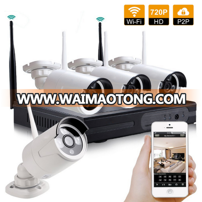 4CH CCTV Camera System Waterproof Wifi Nvr Kit Camera Wireless Wifi IP Camera Nvr Kit